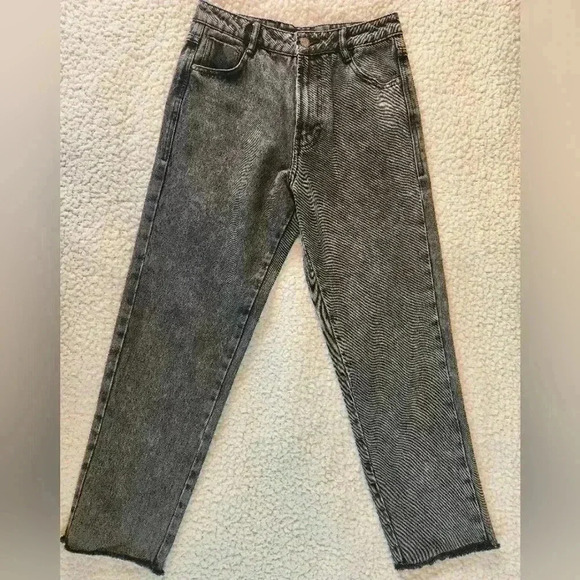 Zara Denim - Zara Slim Straight Black and Gray acid washed Jeans, size 2